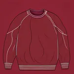 loose-fitting maroon crewneck sweatshirt image